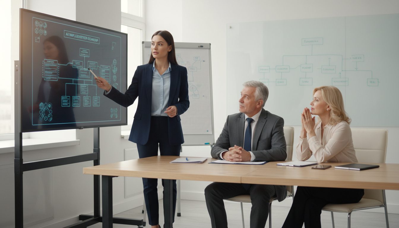 Directoria-консультант обговорює план впровадження AI з командою клієнта